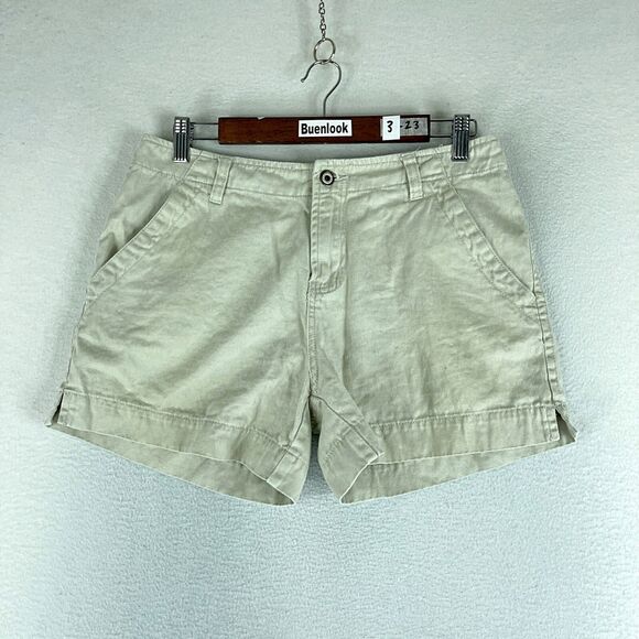 One Tuff Babe OTB Womens Shorts Beige Tag Size 11/12 (30) Mid Rise Canvas - Picture 1 of 11